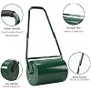 30L Garden Lawn Roller, Galvanised Steel Drum Roller, Water or Sand Filled Φ30cm, Heavy Duty Outdoor Grass Roller with U-Shaped Handle, Garden Roller for Grass Seeding & Soil Levelling - Green