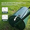 30L Garden Lawn Roller, Galvanised Steel Drum Roller, Water or Sand Filled Φ30cm, Heavy Duty Outdoor Grass Roller with U-Shaped Handle, Garden Roller for Grass Seeding & Soil Levelling - Green