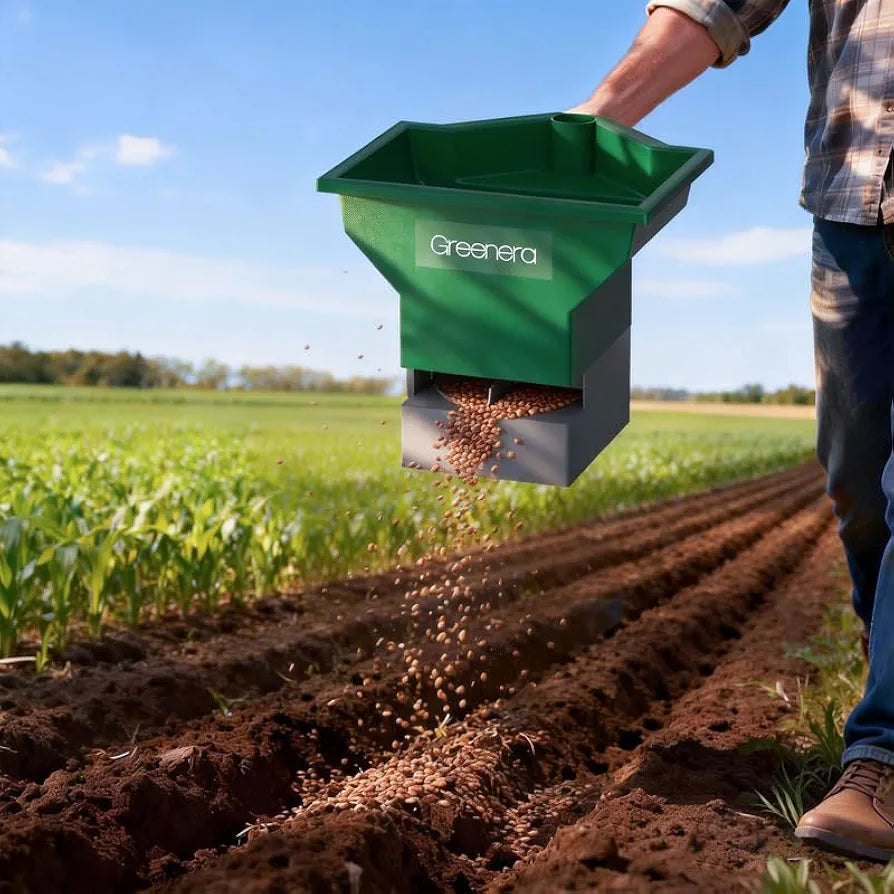 Grass Seed Spreader 3L, Handheld Seed Dispenser,Durable & Lightweight,Evenly Grass Seed Spreader, for Lawn Fertiliser,Weed and Feed Dispenser