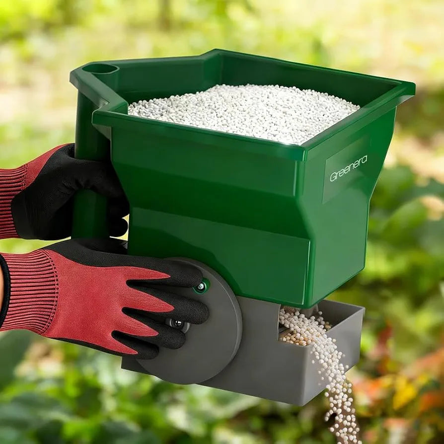 Grass Seed Spreader 3L, Handheld Seed Dispenser,Durable & Lightweight,Evenly Grass Seed Spreader, for Lawn Fertiliser,Weed and Feed Dispenser