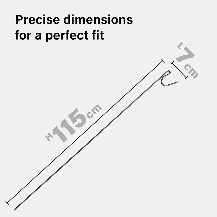 Fencing Pin 1.15m Long 8mm Thick Pins, Steel Fencing Road Rod, Garden Metal Fence Stakes for Temporary Outdoor Garden Fencing and Signage 