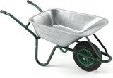 85L Wheelbarrow Home Garden, Heavy Duty Cart Galvanised Wheel Barrow with Pneumatic Tyre 150KG Load-Bear, Strong Large Transport Trolley Handcart, Suitable for Garden Work