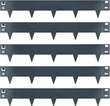 5M Metal Lawn Edging Border, Galvanized Steel Garden Edge Border, Flexible Lawn & Pathway Garden Edging Strip for Landscaping, Easy Install - 8cm Face Height, Anthracite