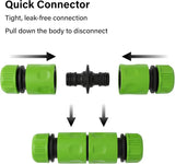 Garden Hose Connector Set 24 Pack | 1 Nozzle | 5 Hose End Connectors | 1 Hose Waterstop | 2 Double Male Snap | 2 Hosepipe Tap Fitting 1/2 & 3/4 Inch for Joining Hose Pipe