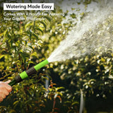 50M Garden Hose Trolley with Hosepipe |48.5m Water Pipe + 1.5m Leader Hose | Spray Gun | Rewind Handle | Tap Connectors | Wheels | Freestanding | Car Pressure Washer Compatible