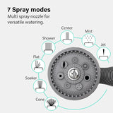 Garden Hose Reel 25M , 2-in-1 as Free Standing or Wall Mounted Hosepipe,Complete with 7 Spray Gun, Nozzle and Fittings, Robust Frame for Stability, Compact Hose Reel Flexibility Use