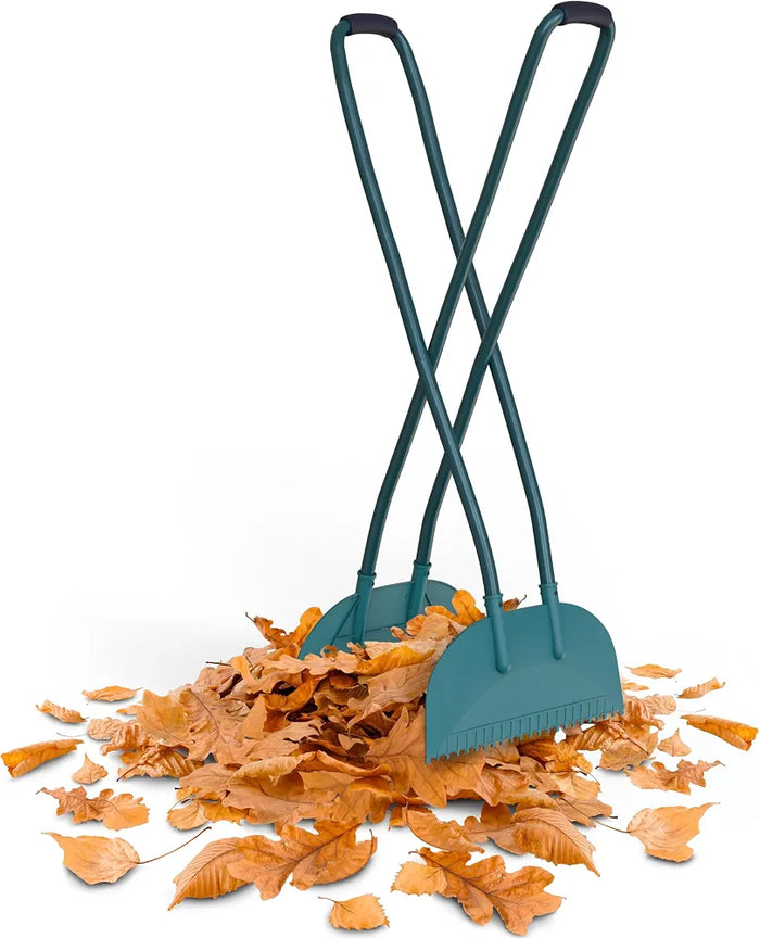 Leaf Grabber , Long Handled Heavy Duty Leaf Picker , Easy Pick Up Garden Tool for Gathering Leaves Grass Cuttings , Keep Garden Tidy with Metal Handle and Plastic Paddle ,Efficient Leaf Collector