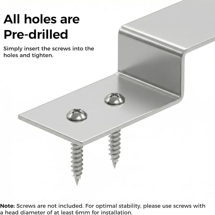 10 Pack Fence Post Security Brackets, Galvanised Steel Panel Brackets Suitable for Concrete or Wooden Posts, Fits 120mm x 25mm Posts - Anti Rattle & Banging