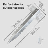 10 Pack Railway Sleeper Brackets, Heavy Duty Metal Sleeper Stakes, Galvanized Steel Jagged Stakes for Garden Edging, Timber Raised Beds, Driveway, Pathways & Retaining Walls