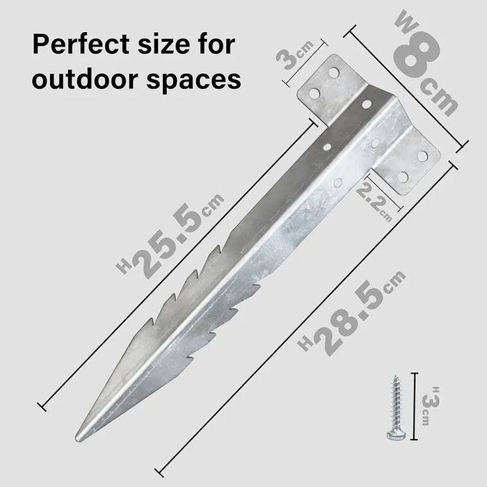 10 Pack Railway Sleeper Brackets, Heavy Duty Metal Sleeper Stakes, Galvanized Steel Jagged Stakes for Garden Edging, Timber Raised Beds, Driveway, Pathways & Retaining Walls