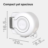 Retractable Washing Line 30m Outdoor, Heavy Duty Wall Mounted Double Washing Lines Extendable Clothes Line Laundry Drying Line for Drying Space, White