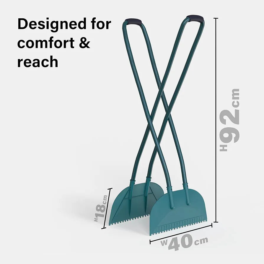 Leaf Grabber , Long Handled Heavy Duty Leaf Picker , Easy Pick Up Garden Tool for Gathering Leaves Grass Cuttings , Keep Garden Tidy with Metal Handle and Plastic Paddle ,Efficient Leaf Collector