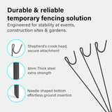 Fencing Pin 1.15m Long 8mm Thick Pins, Steel Fencing Road Rod, Garden Metal Fence Stakes for Temporary Outdoor Garden Fencing and Signage 