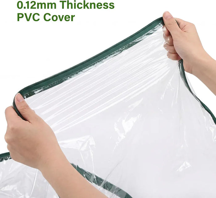 4 Tier Mini Greenhouse, Small Portable Compact Garden Grow House Plant Greenhouses , Basic Green House with Weatherproof PVC Plastic Cover Indoor outdoor