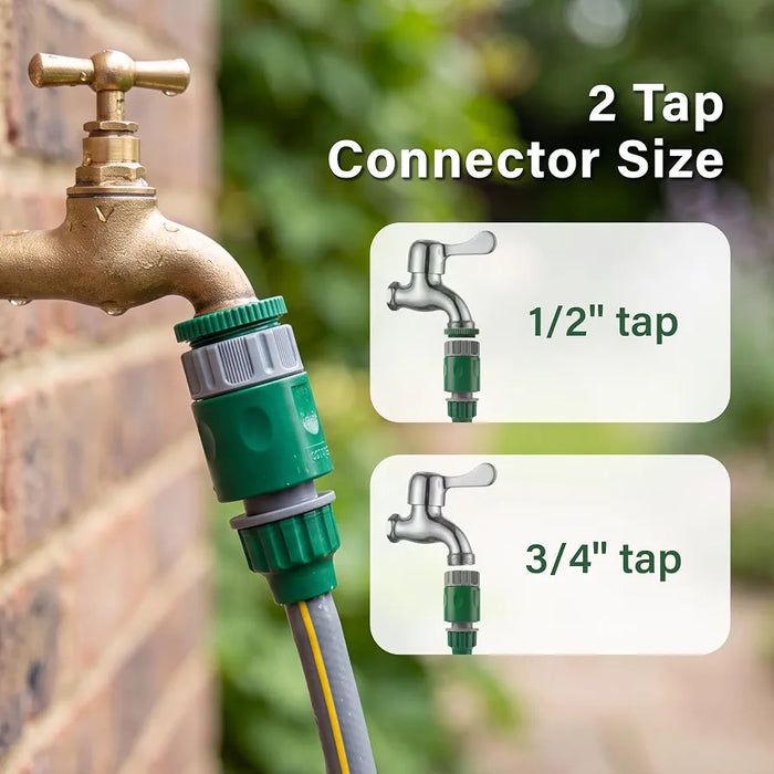 Garden Hose Reel 12M, 39ft Compact Hosepipe with 8-Pattern Water Spray Gun, Adjustable Nozzles, Portable Compact Hosepipe Mini Garden Hose Pipe Reel for Gardens, Patio Balconies