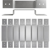 10 Pack Fence Post Security Brackets, Galvanised Steel Panel Brackets Suitable for Concrete or Wooden Posts, Fits 120mm x 25mm Posts - Anti Rattle & Banging