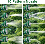 Garden Hose Reel 20M,18m Water Pipe +2m Leader Hose, Hose Pipe Reel with 10 Adjustable Spray Gun Nozzles, Manual Retractable Garden Water Hose Reel,Outdoor Hose Reel Set for Garden Patios,Balconies