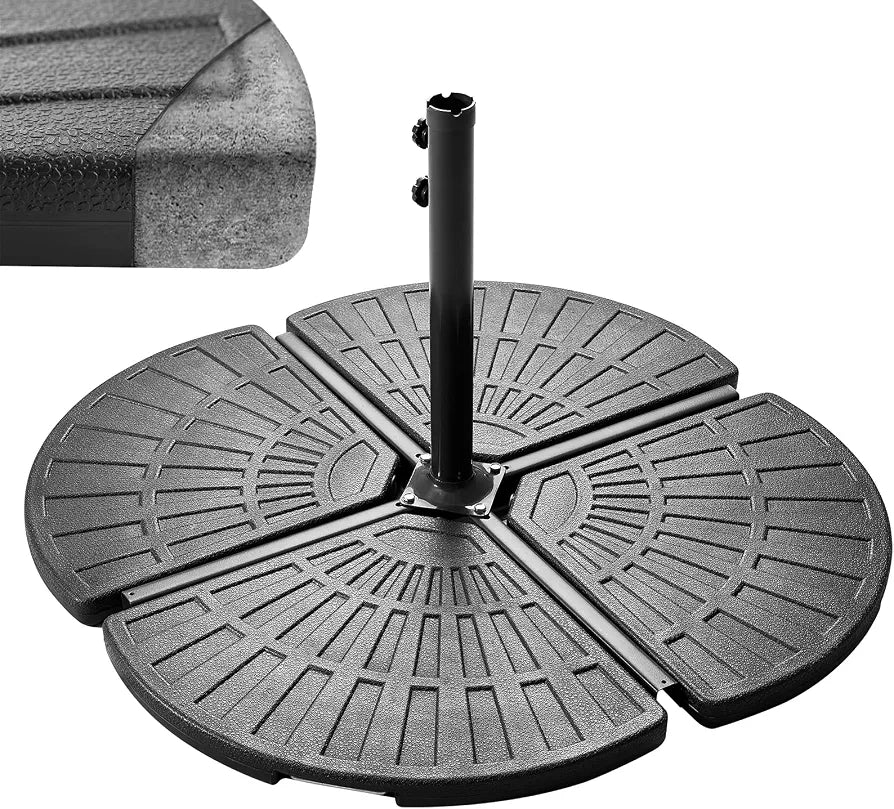 Vivo Technologies Concrete Filled Cantilever Banana Parasol Base Heavy Duty Concrete Filled Round Parasol Stand  Weight for Parasol Legs