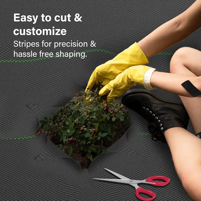 1m x 10m Heavy Duty Woven Weed Control Membrane Fabric for Landscaping, Driveways, and Garden Beds