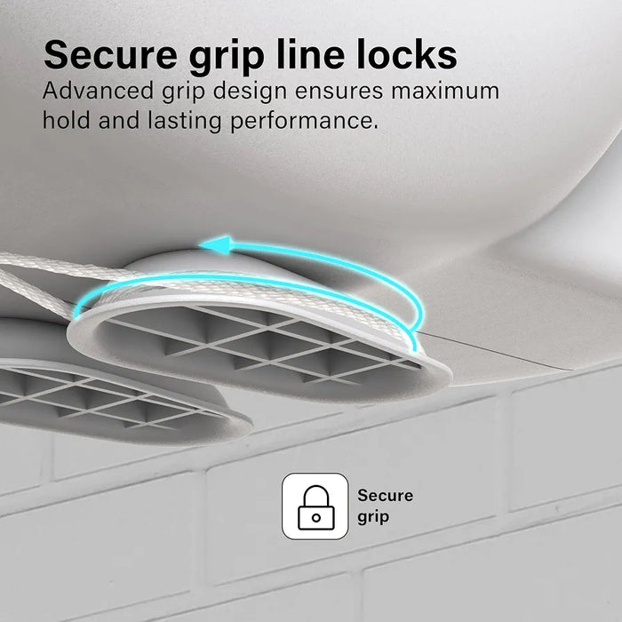 Retractable Washing Line 30m Outdoor, Heavy Duty Wall Mounted Double Washing Lines Extendable Clothes Line Laundry Drying Line for Drying Space, White