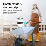 85L Wheelbarrow Home Garden, Heavy Duty Cart Galvanised Wheel Barrow with Pneumatic Tyre 150KG Load-Bear, Strong Large Transport Trolley Handcart, Suitable for Garden Work