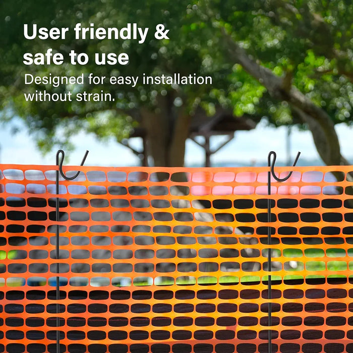 Fencing Pin 1.15m Long 8mm Thick Pins, Steel Fencing Road Rod, Garden Metal Fence Stakes for Temporary Outdoor Garden Fencing and Signage 