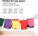 Retractable Washing Line 30m Outdoor, Heavy Duty Wall Mounted Double Washing Lines Extendable Clothes Line Laundry Drying Line for Drying Space, White