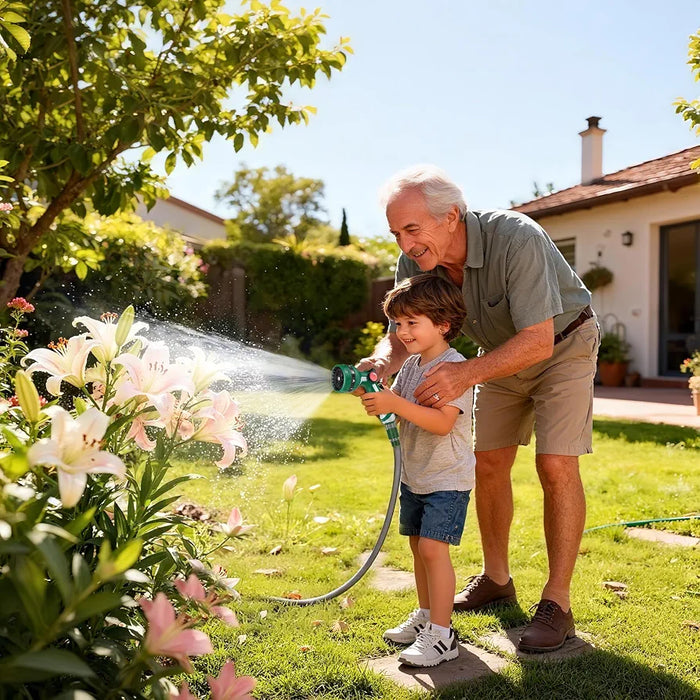 10 Pattern Hose Pipe Spray Gun,Garden Water Hose Sprayer, Thumb Flow Control, Garden Sprayer for Plants Lawn & Watering, Car Washing & Pets Bathing