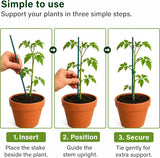 45cm Garden Stakes, 50 pack Bamboo Sticks Plant Support Sticks Green Garden Sticks for Garden Flowers, Vegetables, Weather Resistant Canes Wooden Canes for Gardening Tripods Making