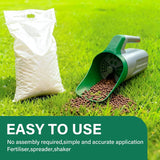 1L Handheld Seed Spreader, Mini Lawn Spreader with Adjustable Dial Salt Spreader, Precise Application, No Assembly, Multi-Use Lawn & Garden Spreader for Grass Seed, Lawn Feed