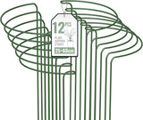 Vivo Technologies 12 Pack Plant Support Stakes 25×60cm,Metal Plant Supports Ring Cage for Garden Sturdy Half Round Garden Plant Supports for Vegetable, Tomatoes, Peony, Roses, Lavender, Flowers