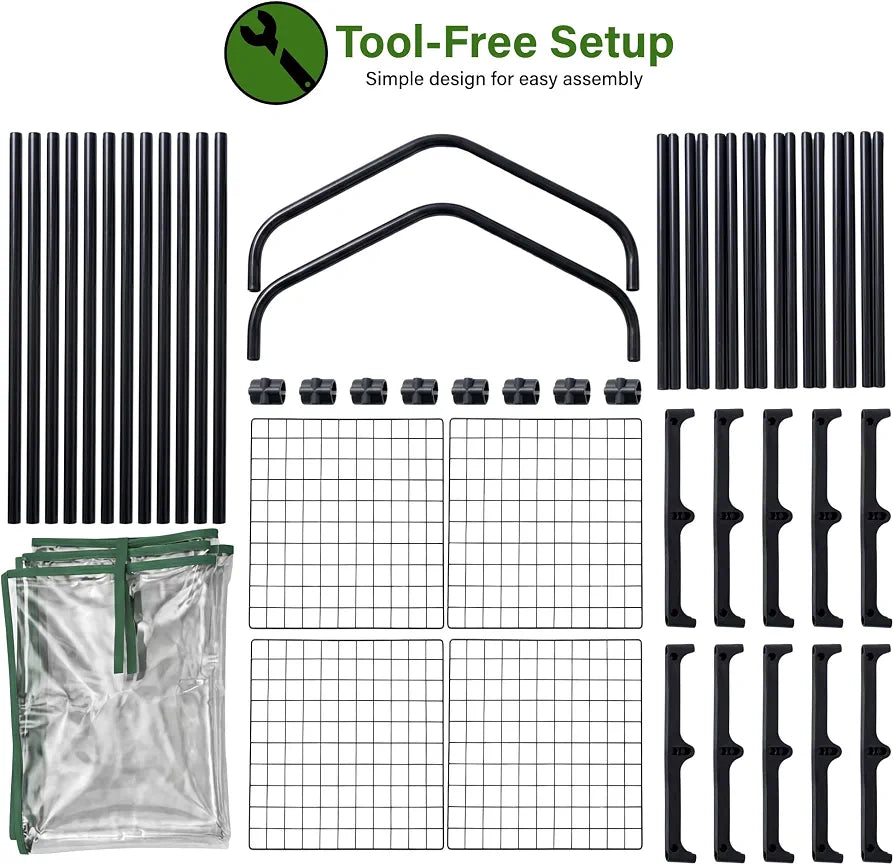 4 Tier Mini Greenhouse, Small Portable Compact Garden Grow House Plant Greenhouses , Basic Green House with Weatherproof PVC Plastic Cover Indoor outdoor
