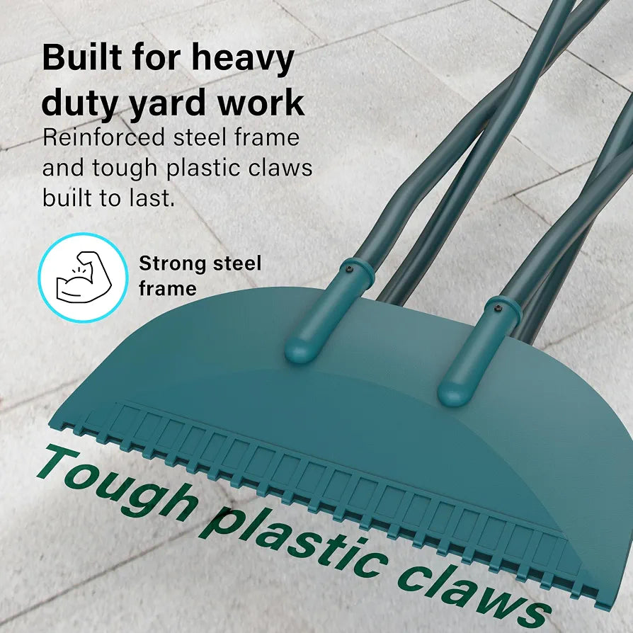 Leaf Grabber , Long Handled Heavy Duty Leaf Picker , Easy Pick Up Garden Tool for Gathering Leaves Grass Cuttings , Keep Garden Tidy with Metal Handle and Plastic Paddle ,Efficient Leaf Collector