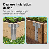 10 Pack Railway Sleeper Brackets, Heavy Duty Metal Sleeper Stakes, Galvanized Steel Jagged Stakes for Garden Edging, Timber Raised Beds, Driveway, Pathways & Retaining Walls