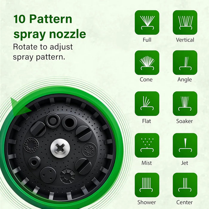 10 Pattern Hose Pipe Spray Gun,Garden Water Hose Sprayer, Thumb Flow Control, Garden Sprayer for Plants Lawn & Watering, Car Washing & Pets Bathing