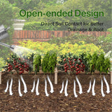 Wooden Raised Garden Bed, Elevated Planter Box Kit with Open-ended Base with Two Growing Areas Raised Vegetable Flowers Herbs Garden Beds for Outdoor Patio Backyard, 238x57.8x25cm