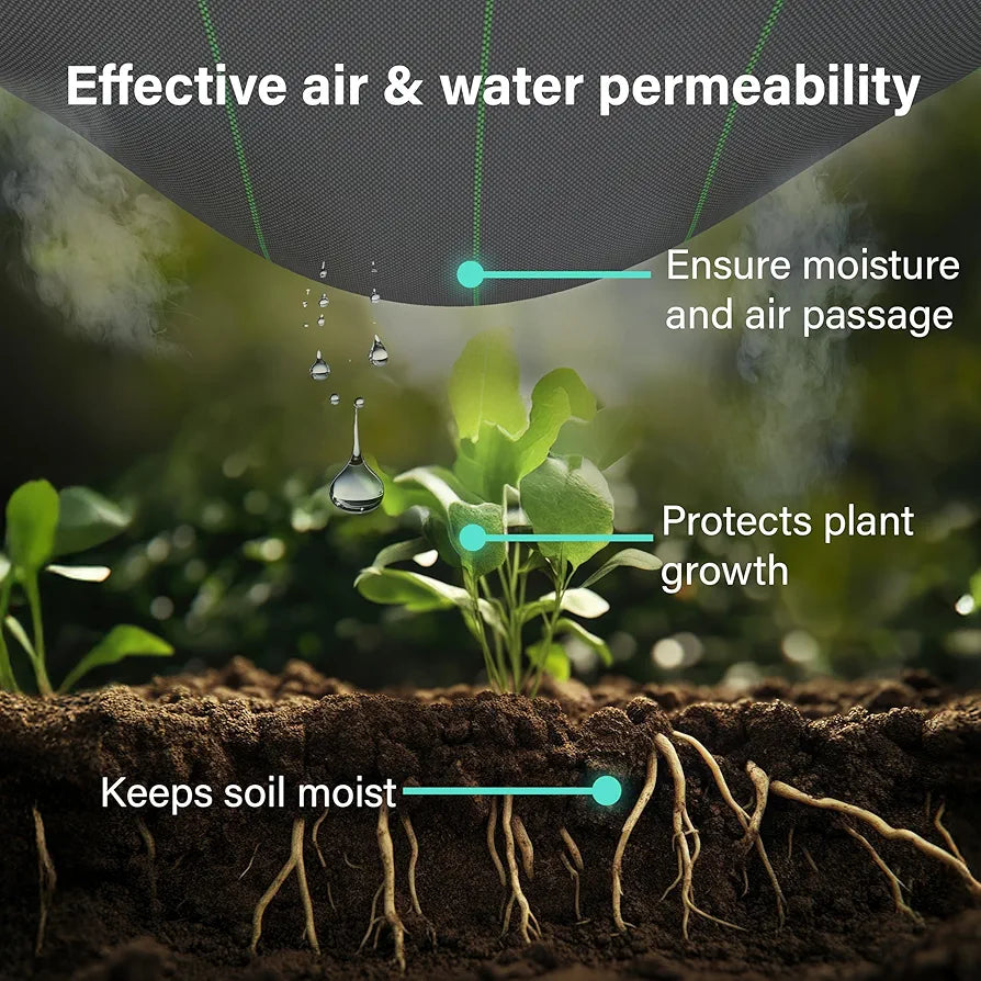 1m x 10m Heavy Duty Woven Weed Control Membrane Fabric for Landscaping, Driveways, and Garden Beds