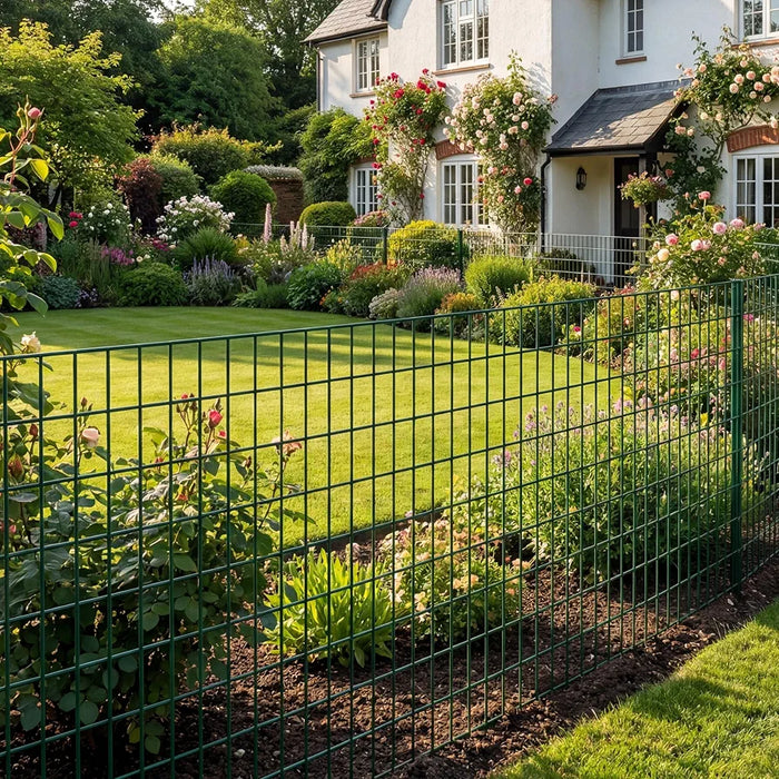 Chicken Wire Fence ,1.02m x 10m PVC Coated Fencing Roll, Heavy Duty Garden Wire Mesh Galvanized Steel , Easy Installation for Garden Fencing,Poultry Coops, Plant Support