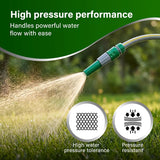 Garden Hose Pipe, 12.5mm x 30m Starter Set, Including 2 in 1 Faucet Tap Adapter, Hose End Quick Connector and Sprayer, Re-Enforced PVC Layering, Hard-Wearing Hosepipe for Outdoor Garden Car Washing