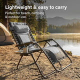 Set of 2 Extra Wide Zero Gravity Chairs, Luxury XXL Premium Heavy Duty Padded Garden Recliners,Sun Lounger Folding Garden Recliner,Adjustable Headrest,Cup & Phone Holder