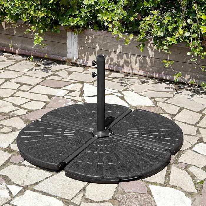 Vivo Technologies Concrete Filled Cantilever Banana Parasol Base Heavy Duty Concrete Filled Round Parasol Stand  Weight for Parasol Legs