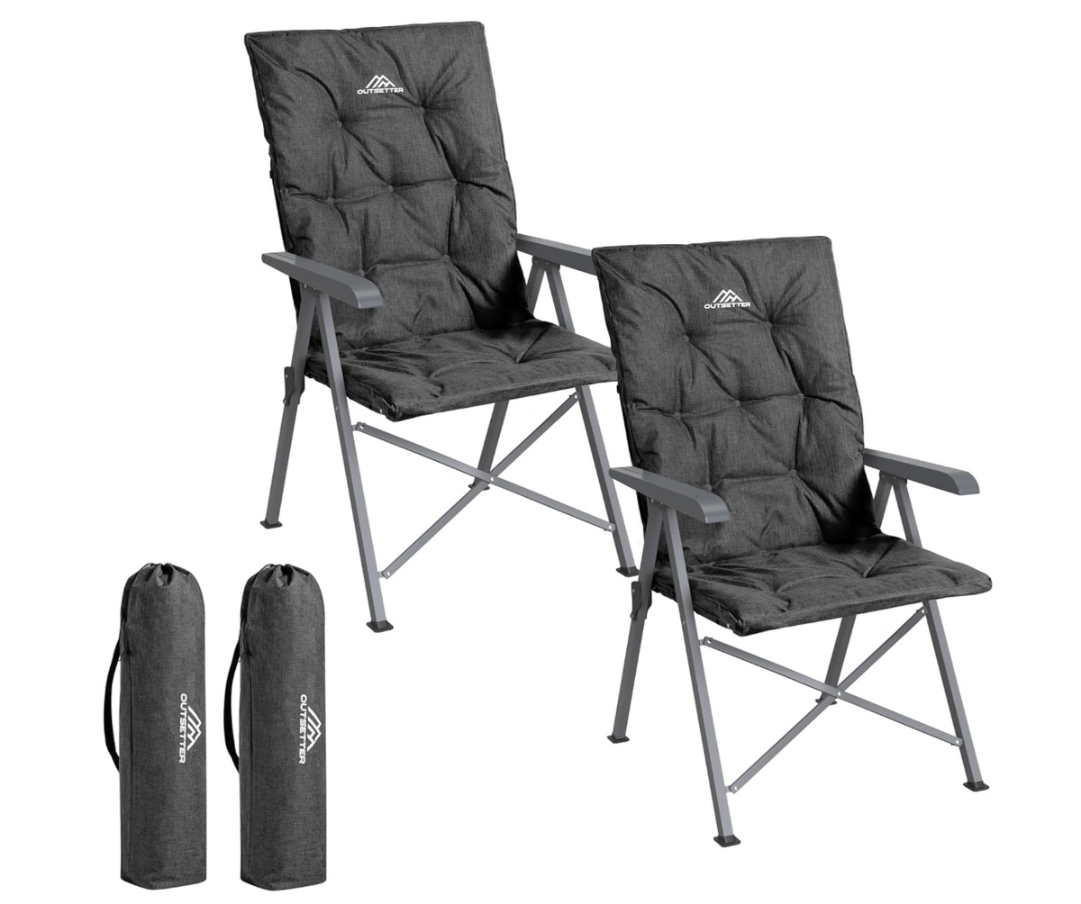 Adjustable High-Back Camping Chair – 1 or 2 Chair Options