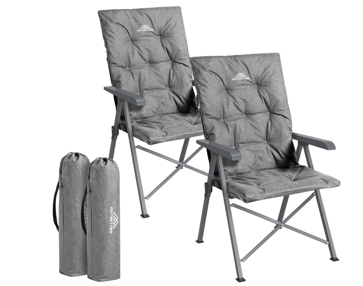 Adjustable High-Back Camping Chair – 1 or 2 Chair Options