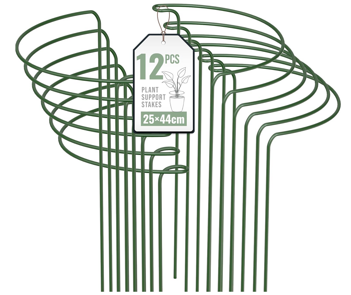 Metal Plant Support Stakes – 6 or 12 Pack